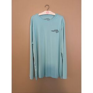 Reel Life Teal Long Sleeve Shirt Mens Size XXL